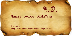 Maszarovics Diána névjegykártya