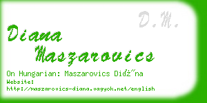 diana maszarovics business card